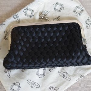 dl Bleu Weave Clutch Bag